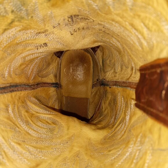 JUSTIN Ladies Sz 7.5B L4562 Chestnut Marbled Leather Deerlite Western Dress Boot - Picture 13 of 15